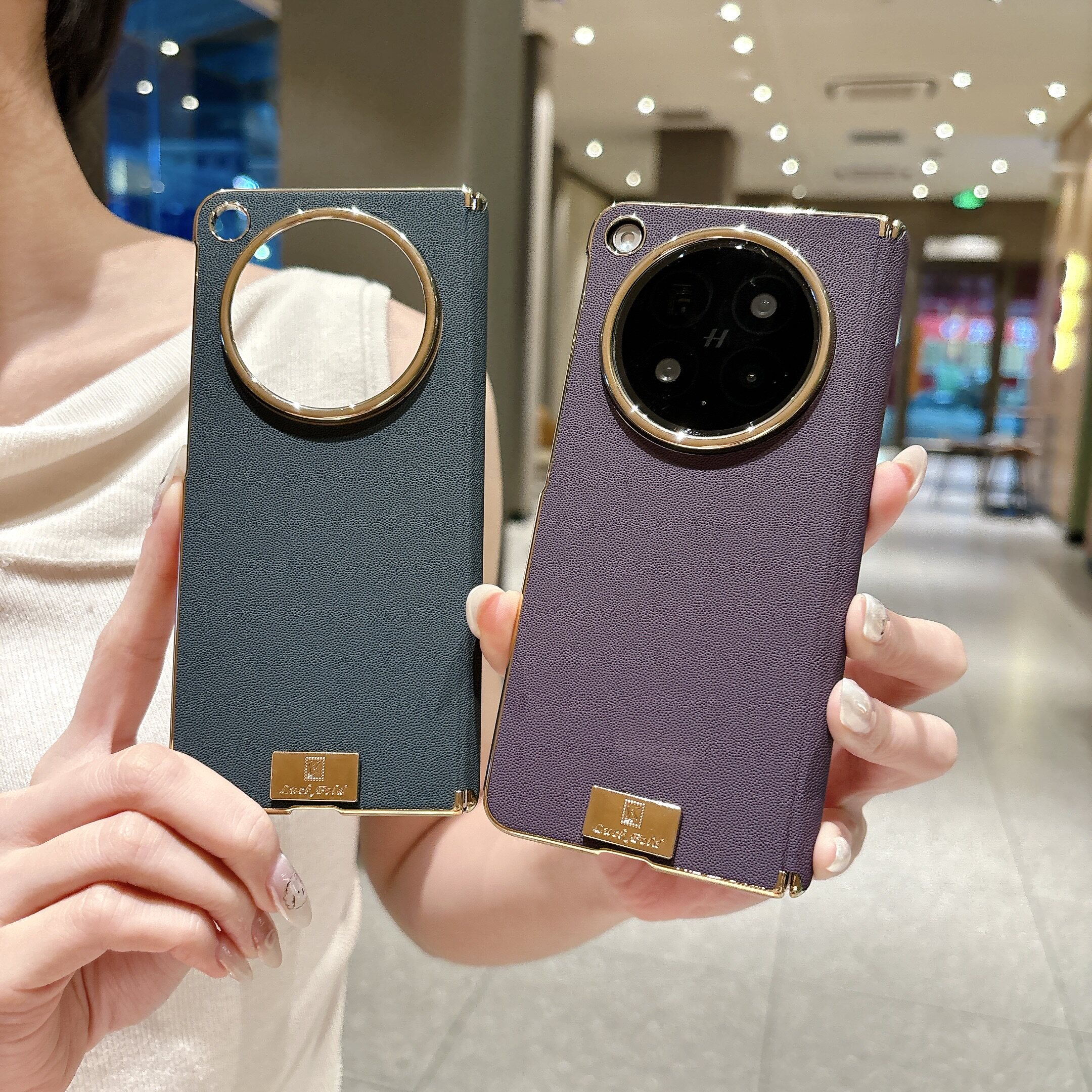 适用OPPO Find N6中轴铰链磁吸防摔新款find n6折叠屏电镀皮纹双中轴保护条适配原机手机壳findn6超跑全包男