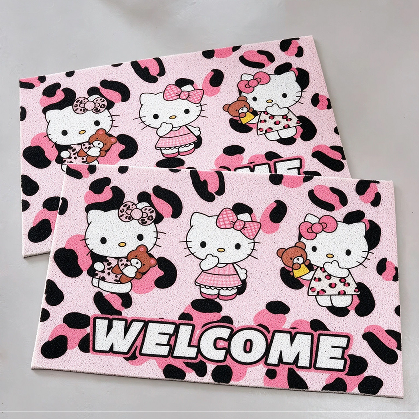 卡通可爱风HelloKitty凯蒂猫入户地垫家用防滑可裁剪丝圈入户门垫