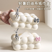 轻奢高档纸巾盒客厅家用抽纸盒网红高颜值桌面摆件创意餐巾纸盒子