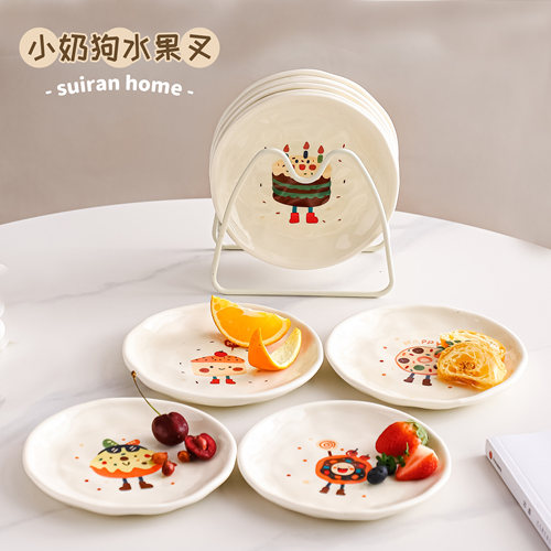 精致吐骨碟家用食品级吐骨头盘碟陶瓷可爱小盘子碟子餐桌垃圾渣盘