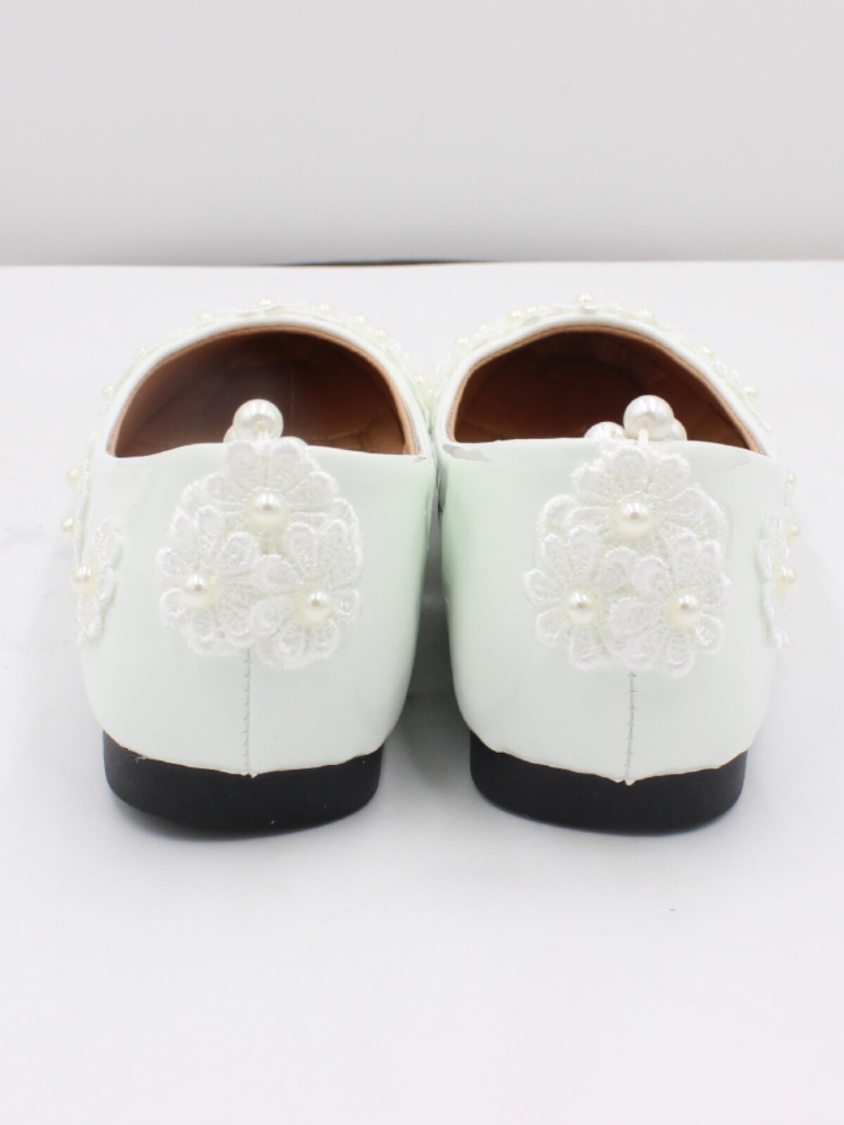 2024 SPRING WHITE PLUS SIZE FLAT SOFT WEDDING SHOES ROUND TOE BRIDESMAID SHOES RUBBER SOLE WOMENS SHOES SUPPLY CROSS-BORDER