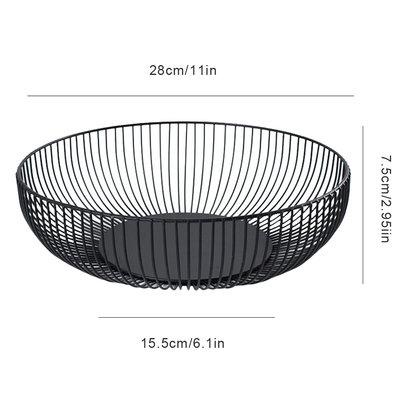 速发Countertop Wire Fruit Storage Basket Bread Vegetable Rou