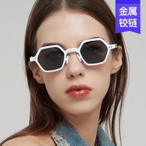 英系coss koko欧美小框不规则多边形太阳镜辣妹墨镜新款女潮