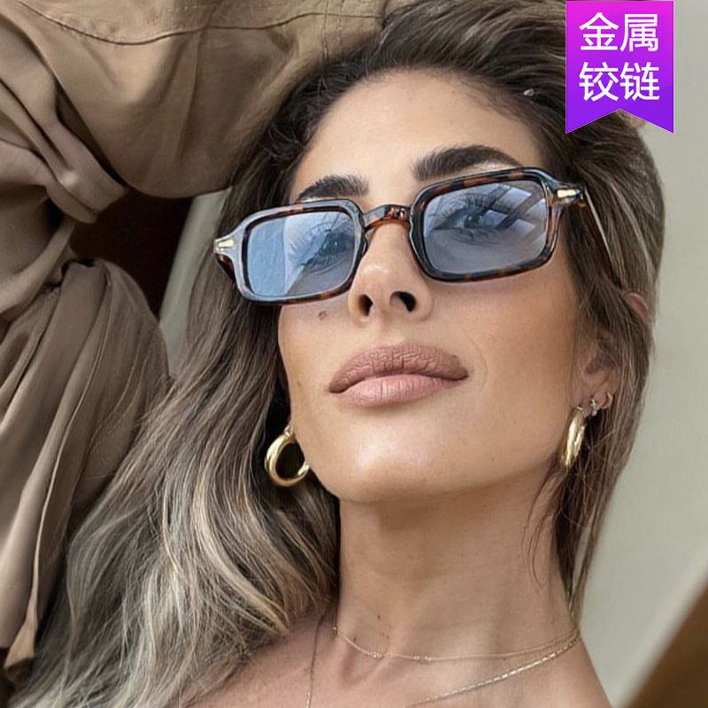 英系coss koko米钉小框方形太阳镜新款欧美太阳眼镜时尚墨镜