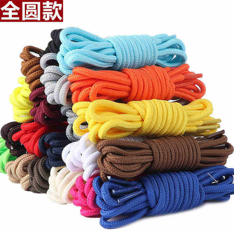 粗圆形鞋绳工装马丁靴男女登山运动高帮靴子户外鞋彩色黑白色