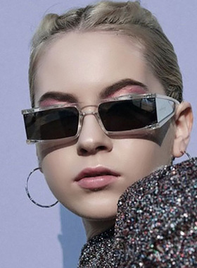 英系coss koko四方块一体太阳镜新款欧美潮流墨镜女士街拍复古