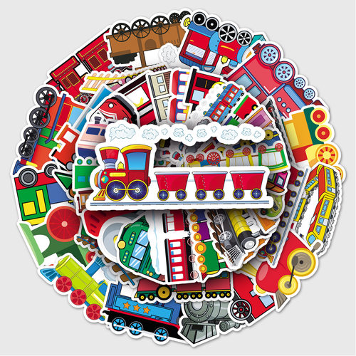 50小火车贴纸翼士轩贴画儿童男孩