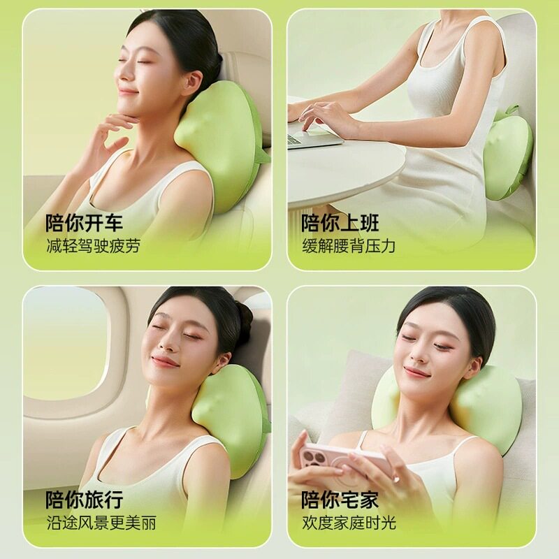 按摩枕颈椎腰部按摩器家用热敷背部肩颈颈椎枕按摩仪腰颈两用