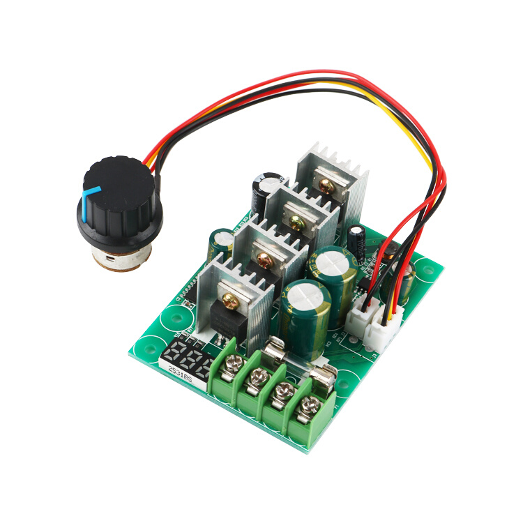 V24V。PWM显直流马达调速器DC6-60V马达驱动数开关6V12模块30A带