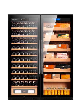 定制美晶双门雪茄柜红酒组合柜恒温恒湿（发货时间联系客服确认）