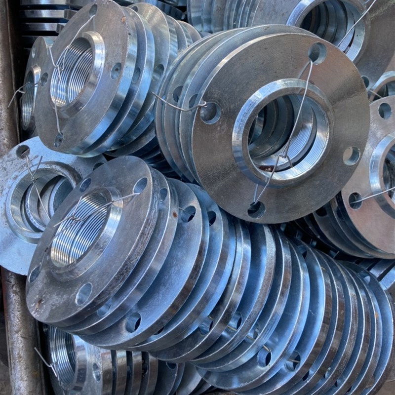 国标丝扣镀锌法兰盘螺纹丝接法兰片内牙镀锌丝口K法兰DN65 80 100