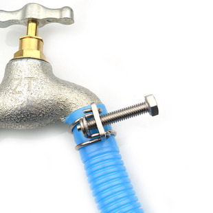 304不锈钢钢丝箍双钢丝抱箍喉箍水管煤气管夹头橡胶管12mm 175mm