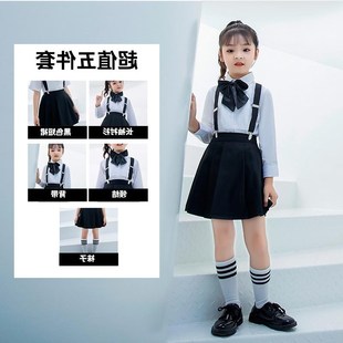 主持人礼服女童男童端庄大气中学生演出服儿童大合唱朗诵表演服装