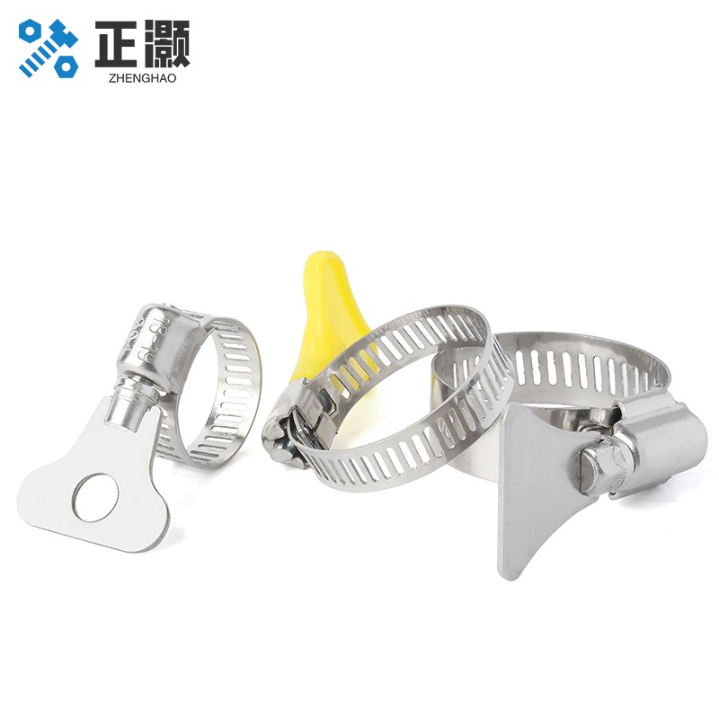 304不锈钢喉箍油烟机煤气管y洗衣管夹管卡扣带手柄式卡箍水管抱箍