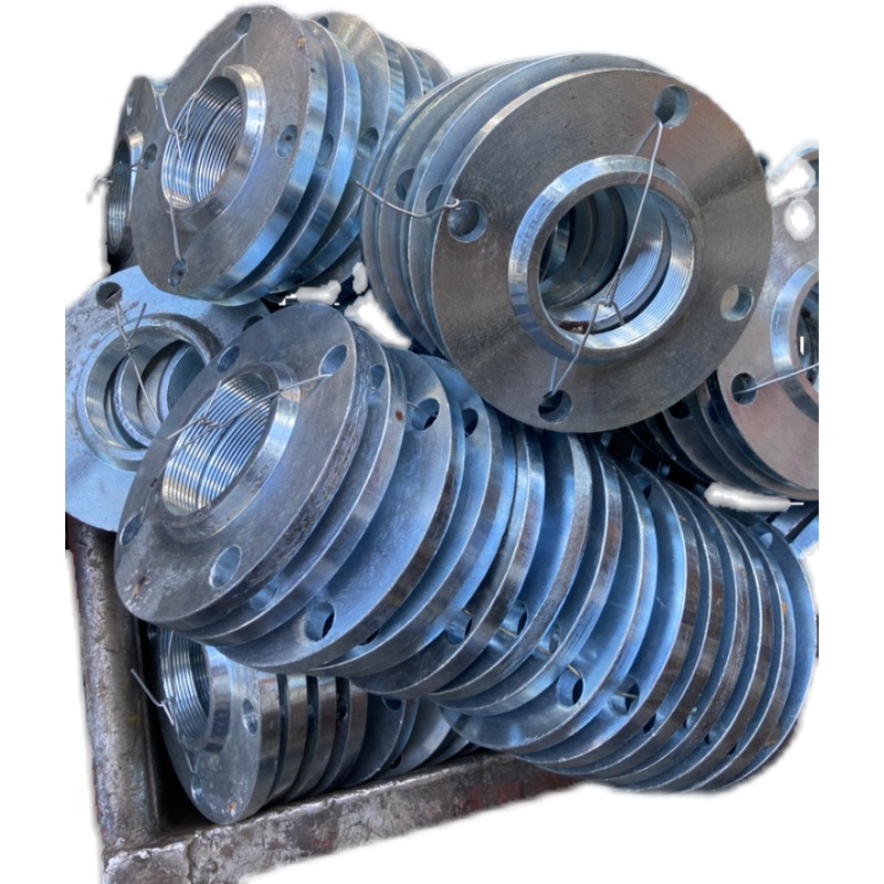 国标丝扣镀锌法g兰盘螺纹丝接法兰片内牙镀锌丝口法兰DN65 80 100