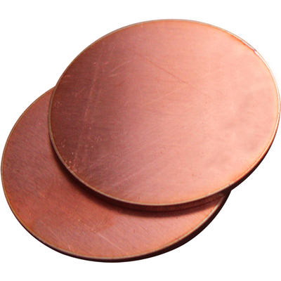 紫铜圆片紫铜板圆板散热片纯铜垫片激光加工环圈链接片1 2 45 6mm