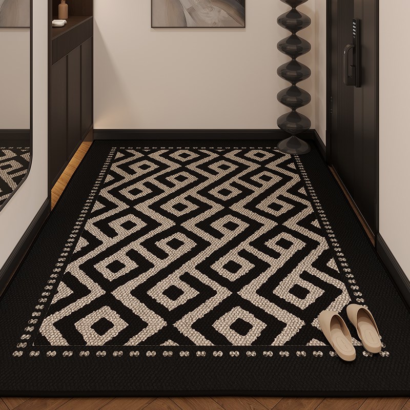 入户门地垫进门口法式高级感复古玄关地毯防滑脚垫耐脏可裁剪门垫