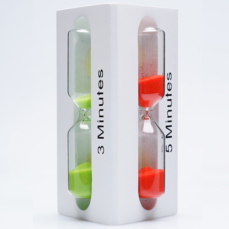 沙漏计时器儿童刷牙3/5/7分钟时间创意防摔流沙瓶摆件家居小饰品
