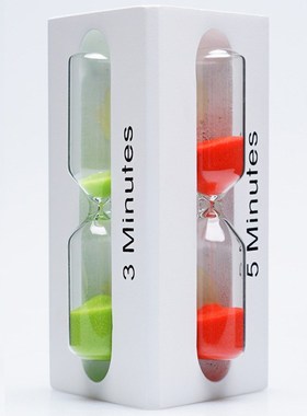 沙漏计时器儿童刷牙3/5/7分钟时间创意防摔流沙瓶摆件家居小饰品