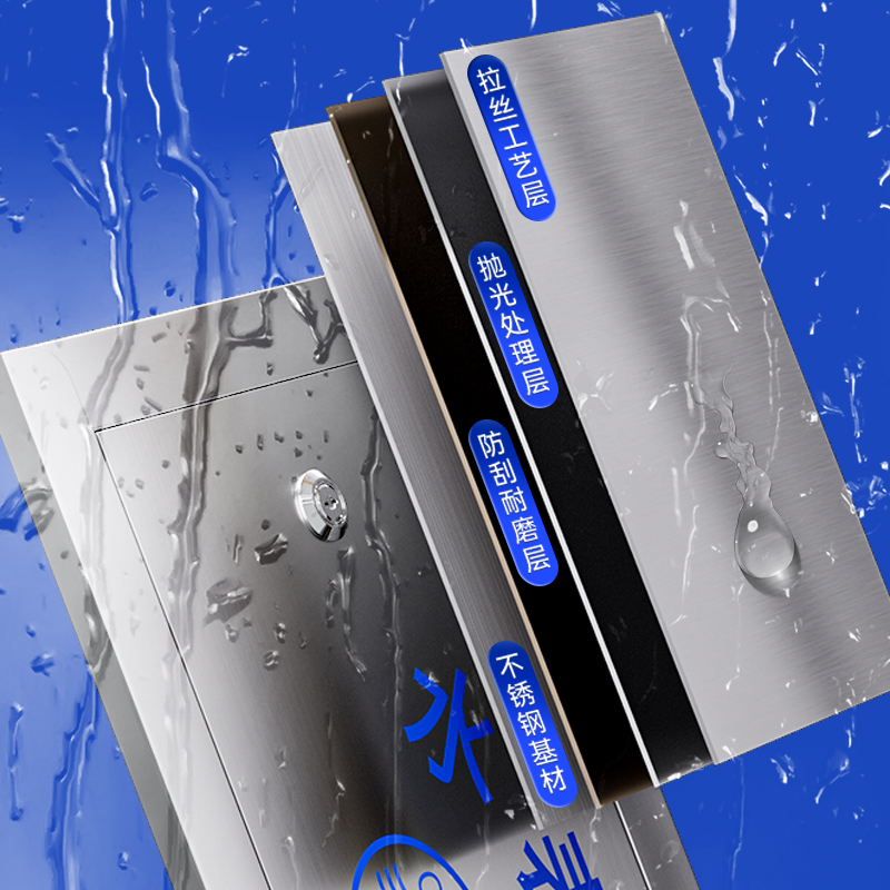 不锈钢水表箱单户304加厚明装竖箱自来水表箱暗装户外水表箱明装