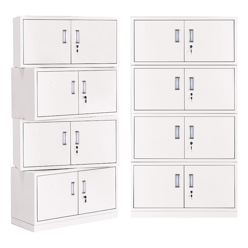 分体四节柜钢制办公铁皮文件柜抽屉带锁资料档案柜凭证储物书柜子