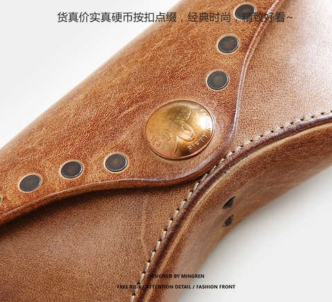 手工真皮眼镜盒男女植鞣头层牛皮复古眼镜包便携太阳墨镜皮套潮1