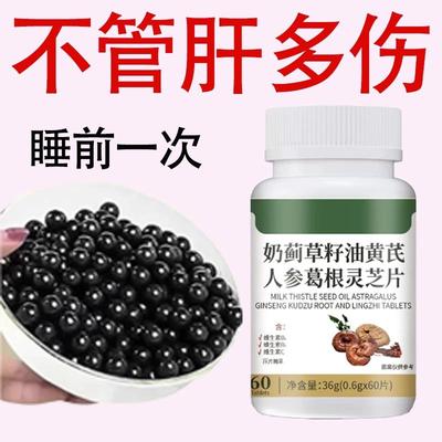 肝胆肾三补】护肝养肝利胆强肾熬夜加班口臭解酒水飞蓟葛根灵芝片