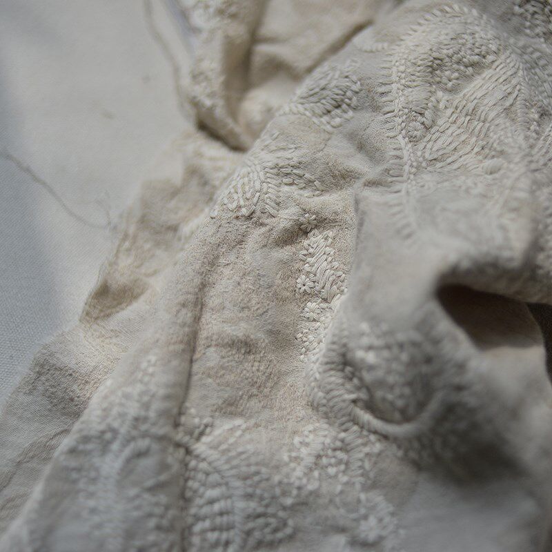 佩斯利腰果花亚麻棉刺绣布料沙发抱枕套桌布服装门帘连衣裙面料