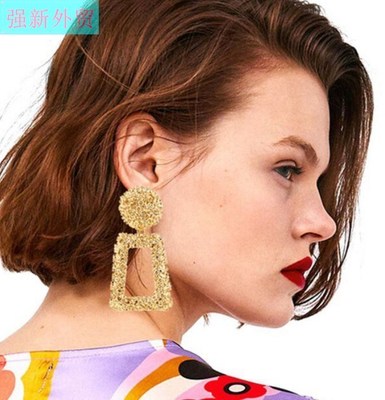 fashion geometric metal creative big earrings Hot-selling
