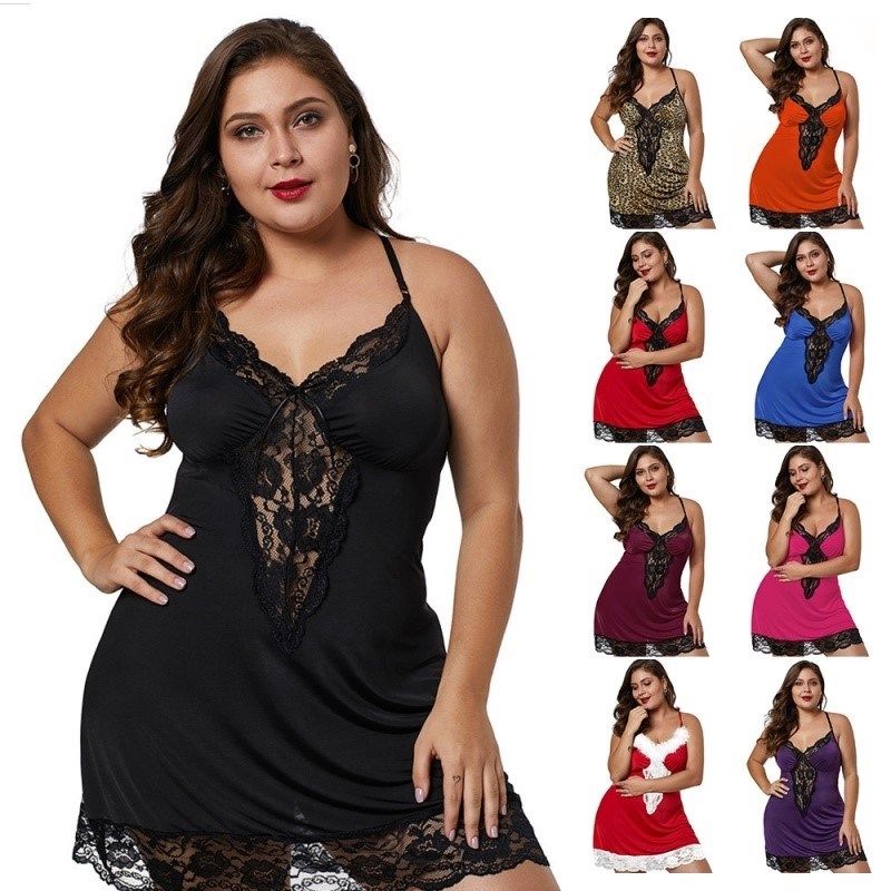 plus size Sleepwear Pajamas Women lady Lingerie Nightwear