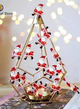 LED Christmas Decorative Light String Snowman Old Man Copper