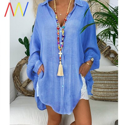 Shirt women Tops top Blouse Shirts plus size for Long Sleeve