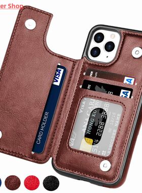 Retro PU Flip Leather Case For iPhone 14 13 12 Pro Max XS Mu and Samsung S20 S22 Ultra