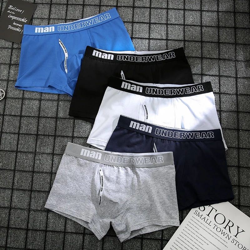 4pcs Boxer Mens Underwear Men Cotton Underpants Man 纯棉内裤