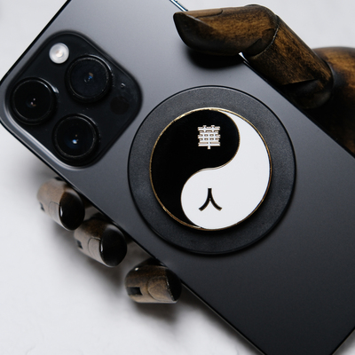 阴阳太极珐琅手机气囊支架