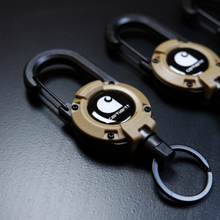 路亚磁吸钢丝伸缩扣户外登山扣自动回弹失手绳防丢挂扣