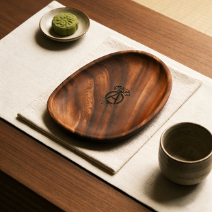 NBHD 餐盘水果盘甜品盘玄关摆件钥匙扣托盘 SRL潮牌实木胡桃木日式