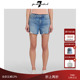 For 牛仔短裤 All 新品 蓝色热裤 Mankind女夏季 复古个性 SHORTS
