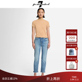 For 牛仔裤 All Mankind2025新款 修身 女弹力夏季 直筒水洗显瘦蓝