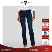 For All Mankind女春夏新品 中腰深蓝水洗直筒牛仔裤 STRAIGHT