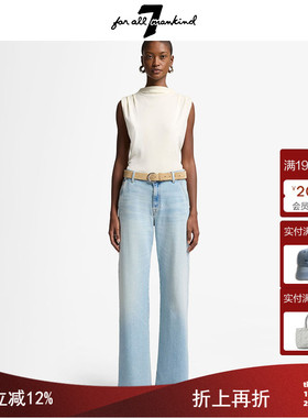 7 For All Mankind25新款牛仔裤女长裤宽松阔腿裤淡人穿搭休闲风