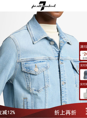 7 For All Mankind25新品美式复古牛仔外套女牛仔夹克开衫短上衣