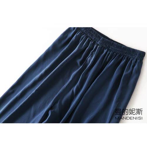 202新6夏桑K--1蚕丝春女装裤裙真丝双绉阔腿长裤百搭纯色休闲裤裤