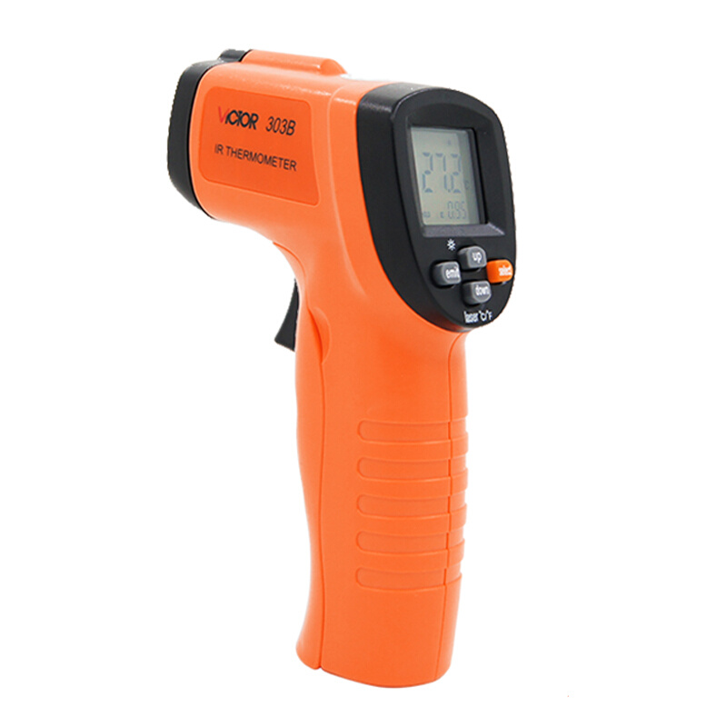 。胜利VC303B红外线测温仪油温工业家用红外线测温枪厨房手持式烘