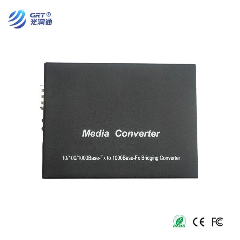 光润通 W-8100G-L 千兆一光一电光纤收发器 SFP*1 RJ45*1光电转换器