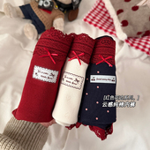 女生红色纯棉内裤 女无痕新年本命年中腰印花a类抗菌少女2025新款