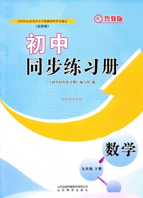 2024春五四制9九年级下册数学初中同步练习册配鲁教版山东教育出版社