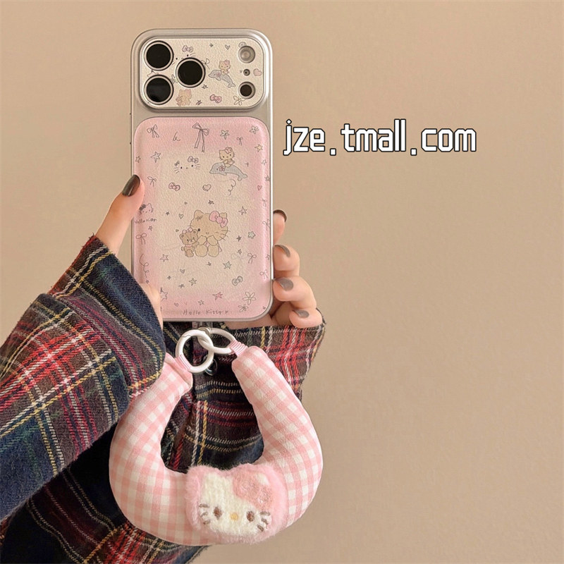 jze 少女心HelloKitty可爱卡通适用苹果17ProMax手机壳iphone15新款16pro手提款13全包15pro小众14防摔手机套