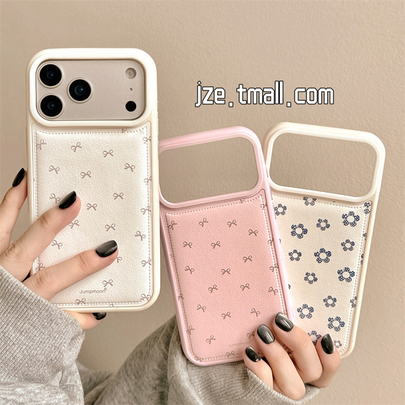 jze 秋冬简约小香风蝴蝶结花朵适用苹果17ProMax手机壳iphone15新款16pro女款13超好看15pro全包防摔保护套14