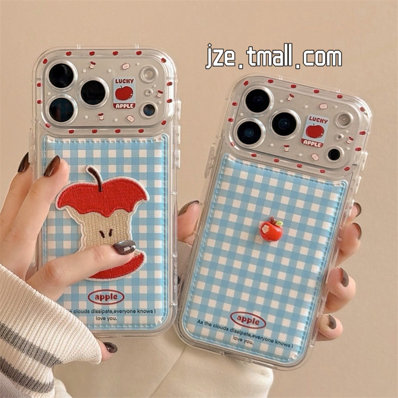 jze简约ins风立体苹果蓝格纹适用苹果17ProMax手机壳iphone15新款16pro女款小众13皮质15pro全包14防摔保护套,3C数码配件,手机保护套/壳,淘宝优惠券,粉丝福利购,淘宝优惠卷